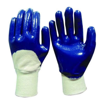 HWSCG2501 Cotton jersey liner, knitted wrist with 3/4 Nitrile coating