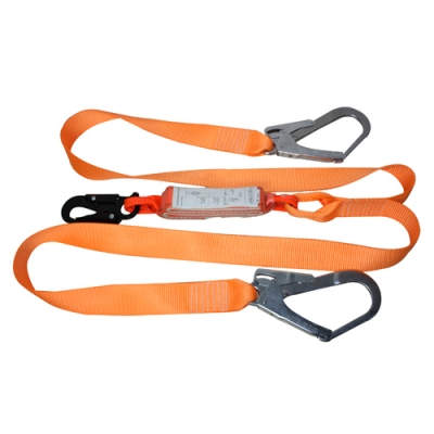 HWZLD1223 Shock-Absorbing Lanyard with double big snap hooks